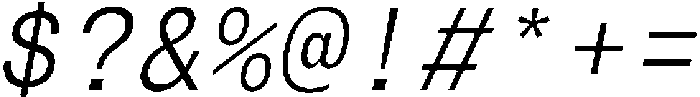 Montase Mono Light Slant otf (300) Font OTHER CHARS