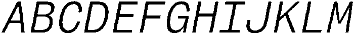 Montase Mono Light Slant otf (300) Font UPPERCASE