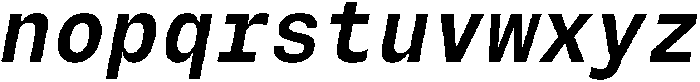 Montase Mono Medium Slant otf (500) Font LOWERCASE