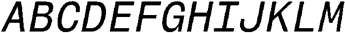 Montase Mono Slant otf (400) Font UPPERCASE