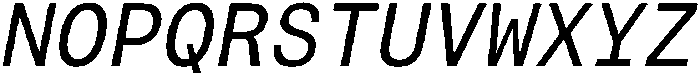 Montase Mono Slant otf (400) Font UPPERCASE
