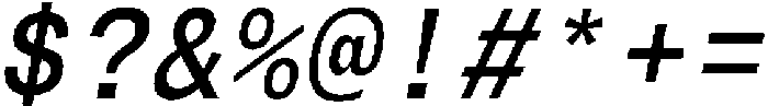 Montase Mono Text Slant otf (400) Font OTHER CHARS
