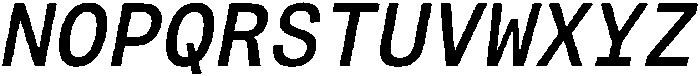 Montase Mono Text Slant otf (400) Font UPPERCASE