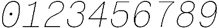 Montase Mono Thin Slant otf (100) Font OTHER CHARS