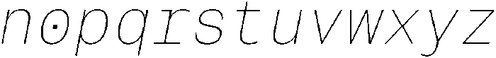 Montase Mono Thin Slant otf (100) Font LOWERCASE