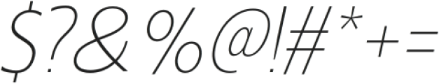 Montblack Thin Italic otf (100) Font OTHER CHARS