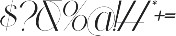 Monteilga Italic otf (400) Font OTHER CHARS