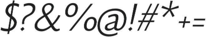 Monterchi Sans Book Italic otf (400) Font OTHER CHARS