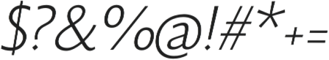 Monterchi Sans Light Italic otf (300) Font OTHER CHARS