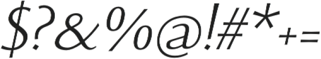 Monterchi Serif Book Italic otf (400) Font OTHER CHARS