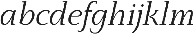 Monterchi Serif Book Italic otf (400) Font LOWERCASE