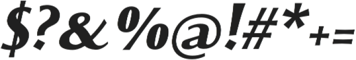 Monterchi Serif Extrabold Italic otf (700) Font OTHER CHARS