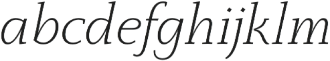 Monterchi Serif Light Italic otf (300) Font LOWERCASE