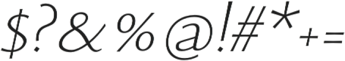 Monterchi Text Light Italic otf (300) Font OTHER CHARS