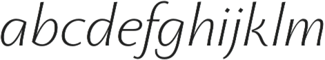 Monterchi Text Light Italic otf (300) Font LOWERCASE