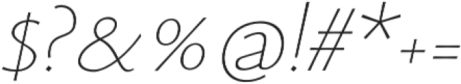 Monterchi Thin Italic otf (100) Font OTHER CHARS