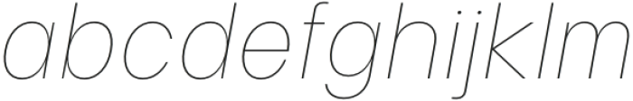 Montilla Thin Italic otf (100) Font LOWERCASE