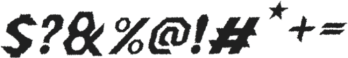 Montire Rough Italic otf (400) Font OTHER CHARS
