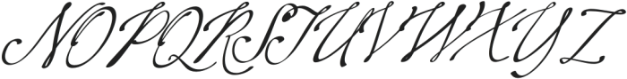 Montpellier Script Oblique otf (400) Font UPPERCASE