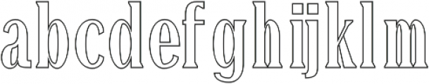 Montrell Outline otf (400) Font LOWERCASE