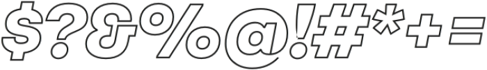 Montreux Jazz Outline Italic otf (400) Font OTHER CHARS