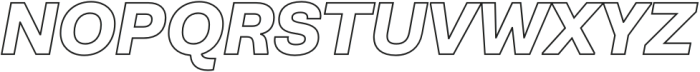Montreux Jazz Outline Italic otf (400) Font UPPERCASE