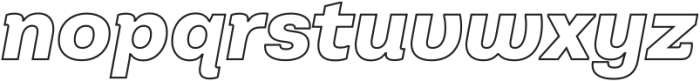 Montreux Jazz Outline Italic otf (400) Font LOWERCASE