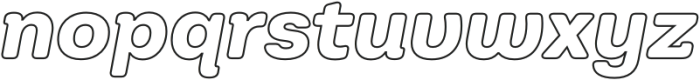 Montreux Jazz Soft Outline Italic otf (400) Font LOWERCASE