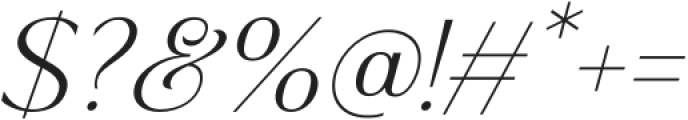 Montu Light Italic otf (300) Font OTHER CHARS