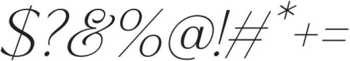 Montu Thin Italic otf (100) Font OTHER CHARS
