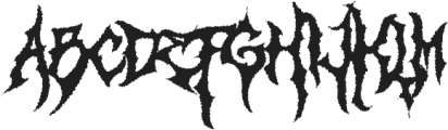 Monumental Purgatory Distorded ttf (400) Font LOWERCASE