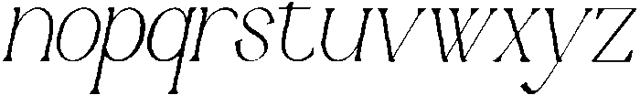 Moonlife Italic otf (400) Font LOWERCASE