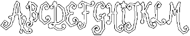 Moonspindle Outline Regular otf (400) Font UPPERCASE