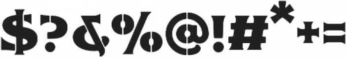 Moral Varnish Serif Stencil Round otf (400) Font OTHER CHARS