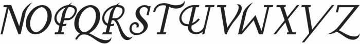 Moran Italic otf (400) Font UPPERCASE