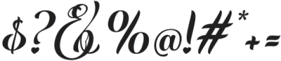 Moranbillye Italic otf (400) Font OTHER CHARS