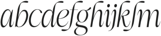More Bright Italic otf (400) Font LOWERCASE