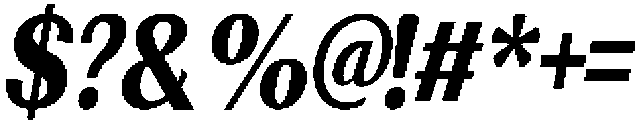 Morenta Black Slanted Condensed otf (900) Font OTHER CHARS
