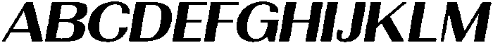 Morenta Bold Slanted Expanded otf (700) Font UPPERCASE