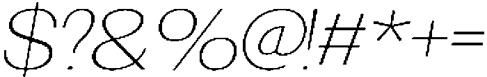 Morenta Extra Light Slanted otf (200) Font OTHER CHARS