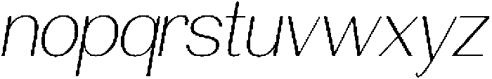 Morenta Extra Light Slanted otf (200) Font LOWERCASE