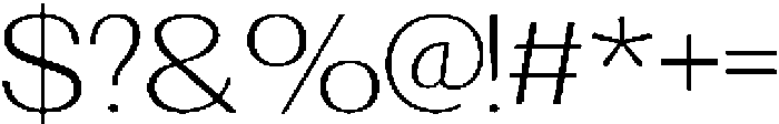 Morenta Light otf (300) Font OTHER CHARS