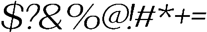 Morenta Slanted otf (400) Font OTHER CHARS