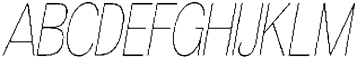 Morenta Thin Slanted Condensed otf (100) Font UPPERCASE