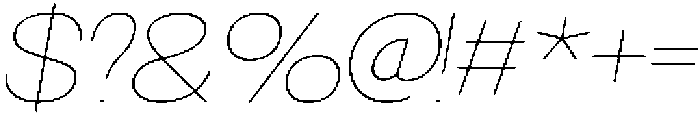 Morenta Thin Slanted otf (100) Font OTHER CHARS