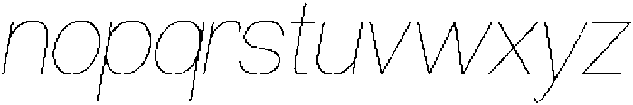 Morenta Thin Slanted otf (100) Font LOWERCASE