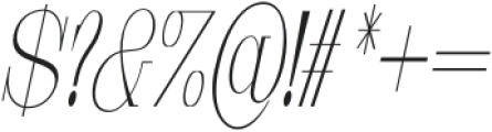 Moresby Thin Italic otf (100) Font OTHER CHARS