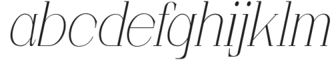 Moresby Thin Italic otf (100) Font LOWERCASE