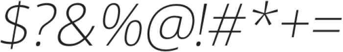 Morgan Thin Italic otf (100) Font OTHER CHARS