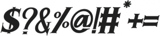 MorganTattoo-Italic otf (400) Font OTHER CHARS